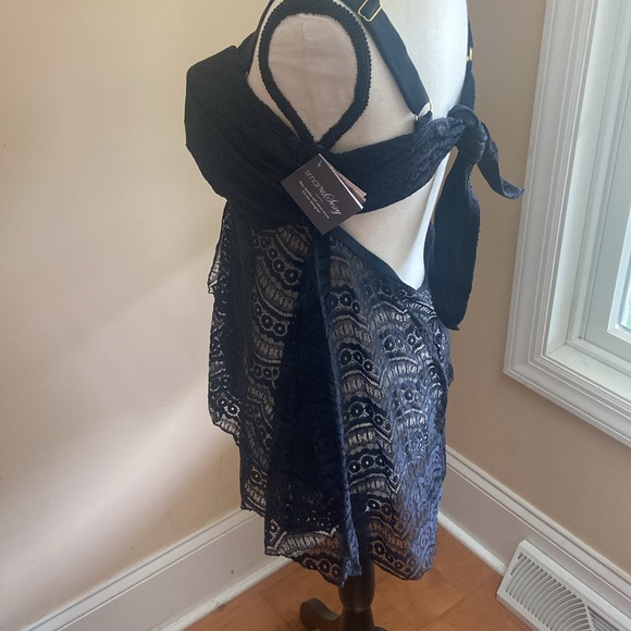 SMART & SEXY SWIM Size 40D NWT Bathing Suit Top Black Lace Beautiful - Picture 10 of 11